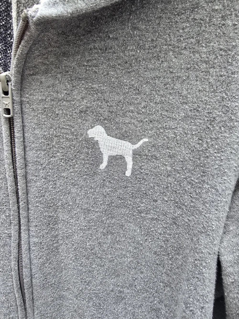 Victoria's Secret PINK Gray Zip-Up Hoodie - Picture 2 of 5